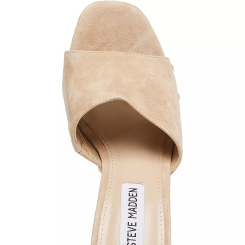 STEVE MADDEN Women's Latish Wooden Platform Sandals - Picture 4 of 5